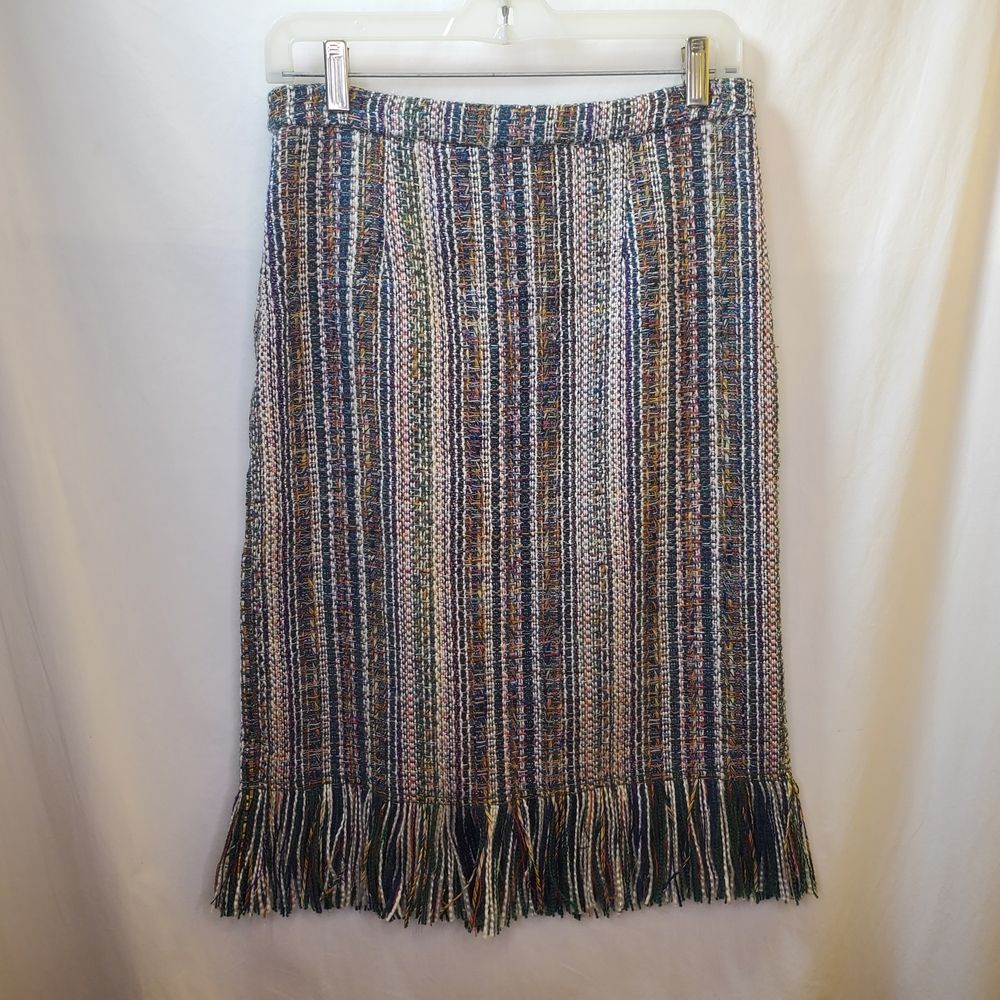 Maeve By Anthropology Multicolor Tweed Midi Pencil Skirt